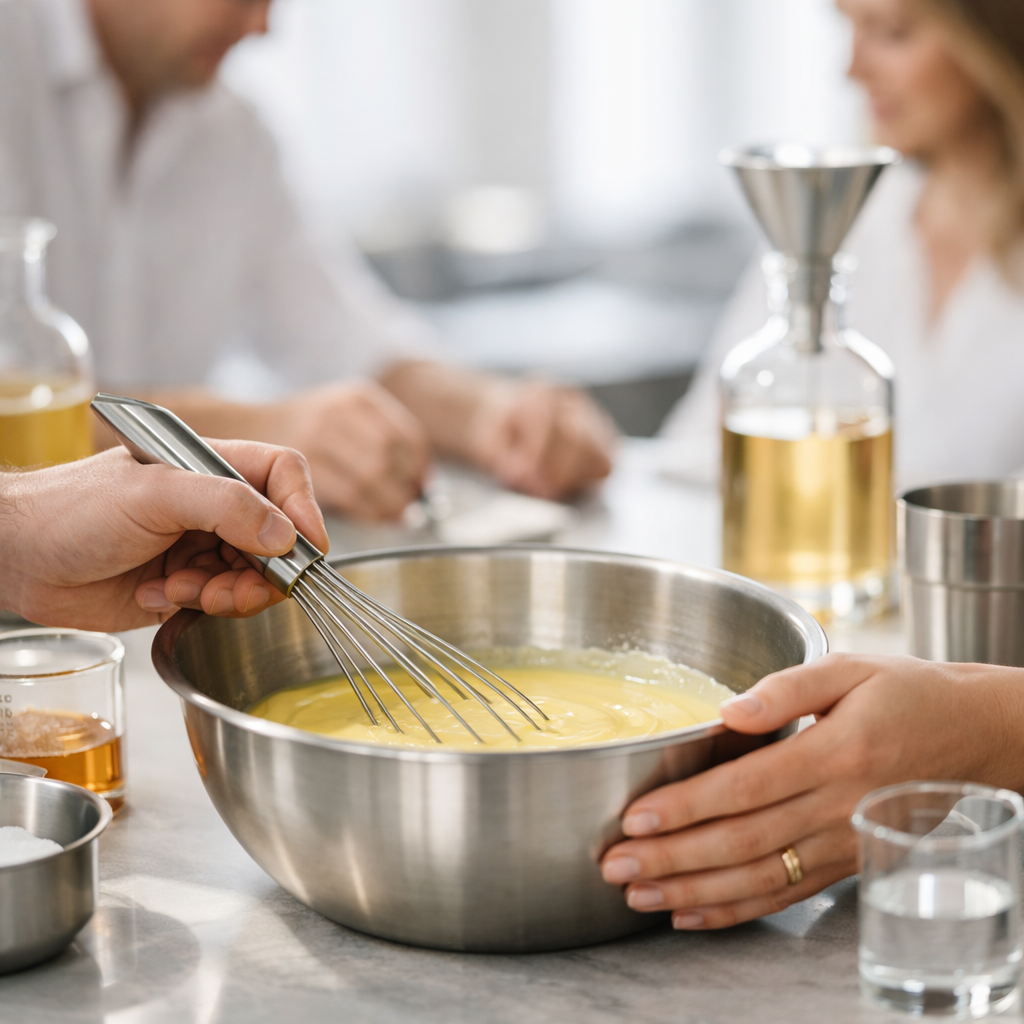 Familie in moderner Küche